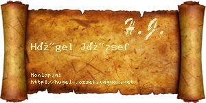 Hügel József névjegykártya